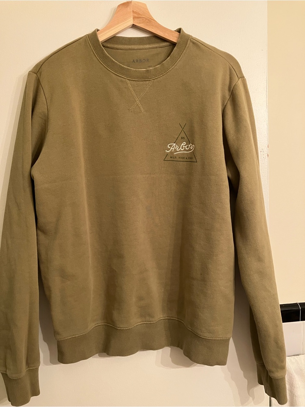 Arbor Olive Green Crewneck Sweatshirt - Men medium